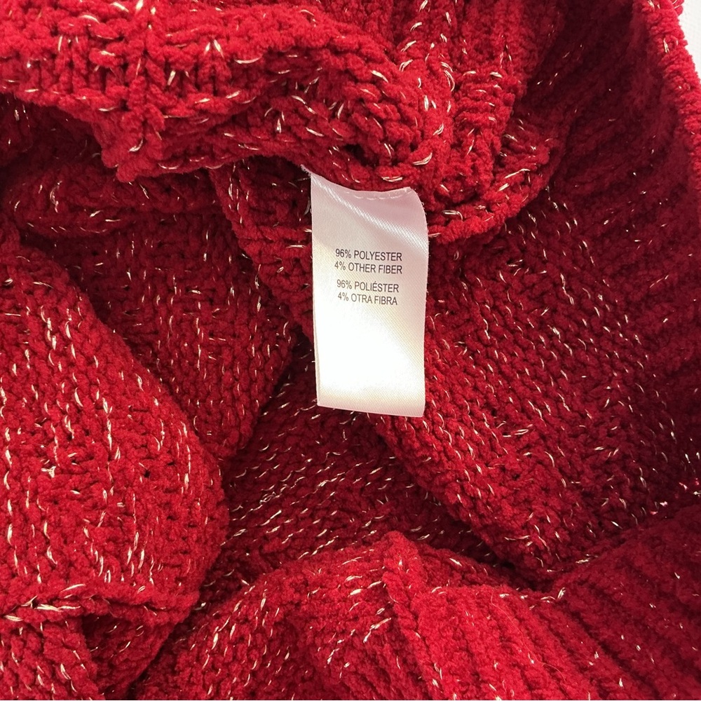 Weatherproof Vintage Red Knit Sweater - Picture 4 of 5